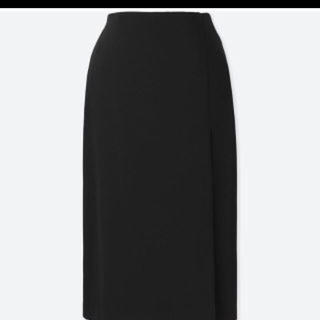 ユニクロ(UNIQLO)のハイウエストドレープラップスカート ユニクロ 新品(ひざ丈スカート)