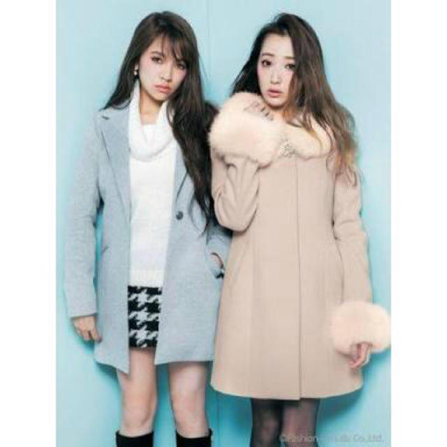 2016aw リエンダ❤️フォックスファーウールビジューコート | mymandap.in