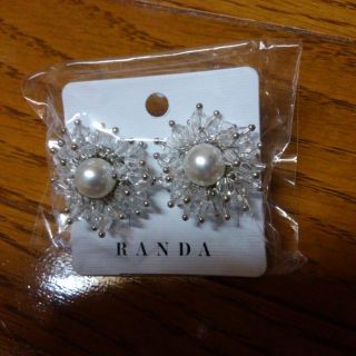 RANDA パールピアス(シルバー)(ピアス)