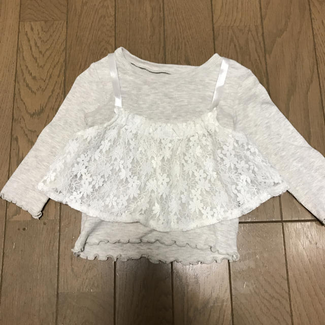 F.O.KIDS(エフオーキッズ)のアプレレクール レースキャミ&トップスセット キッズ/ベビー/マタニティのベビー服(~85cm)(シャツ/カットソー)の商品写真