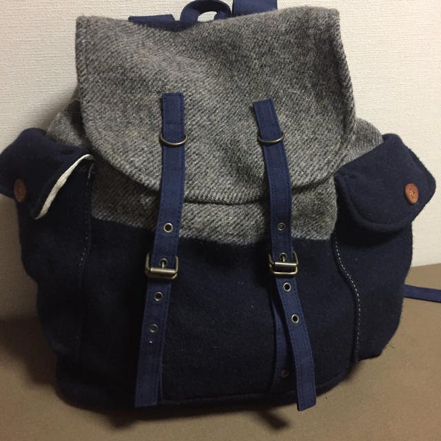 45rpm - ❤️45rpm❤️ウールツイード大きめのリュック❤️未使用品 ... 45rpm リュック