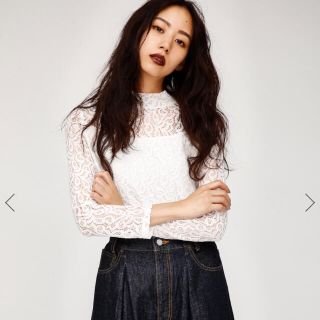 マウジー(moussy)のLACE トップス(カットソー(長袖/七分))