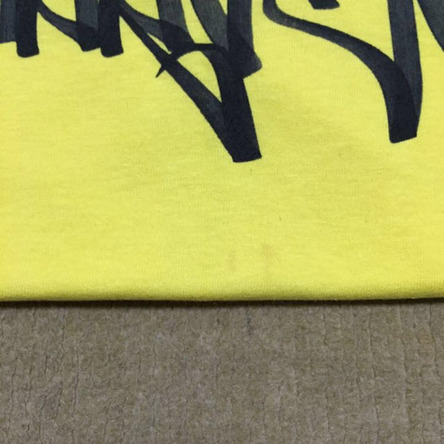 美品 Supreme Tagging Logo Tee Yellow L 1