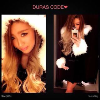 デュラス(DURAS)の♡DURAS♡ゴートファー付ニットダッフルコート♡(ダッフルコート)