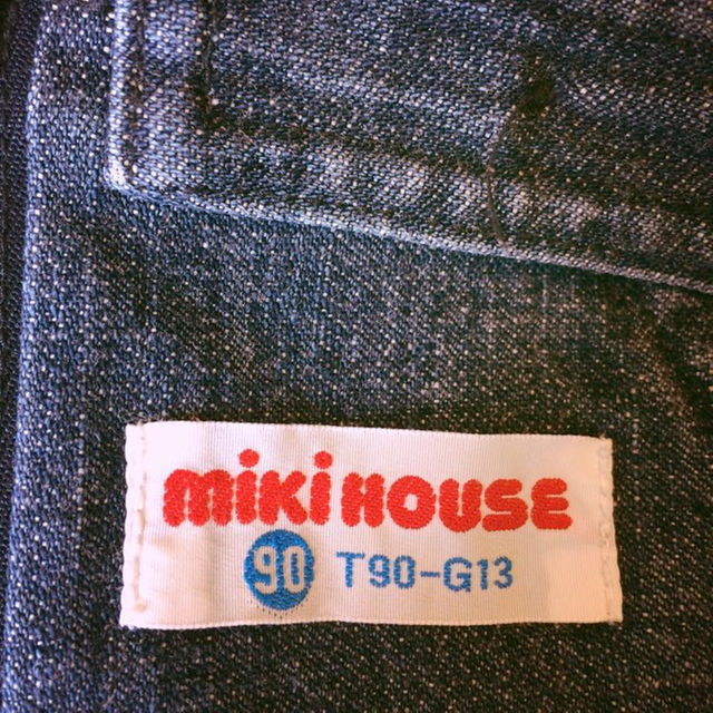 mikihouse(ミキハウス)のMIKIHOUSE 90サイズ デニム オーバーオール スカート ワンピース キッズ/ベビー/マタニティのベビー服(~85cm)(ワンピース)の商品写真