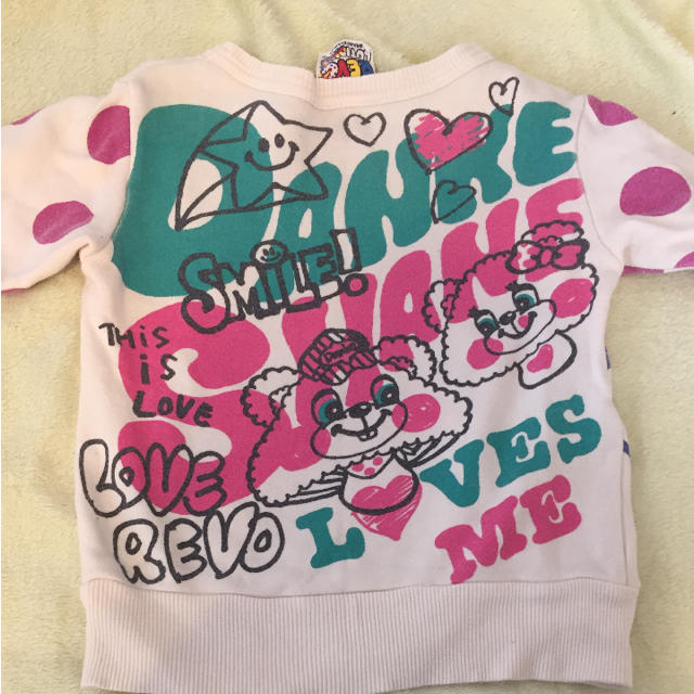 LOVE REVOLUTION(ラブレボリューション)のラブレボ トレーナー 110 キッズ/ベビー/マタニティのキッズ服女の子用(90cm~)(Tシャツ/カットソー)の商品写真