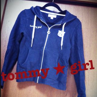 トミーガール(tommy girl)のトミーガール♡パーカー♡黒(パーカー)