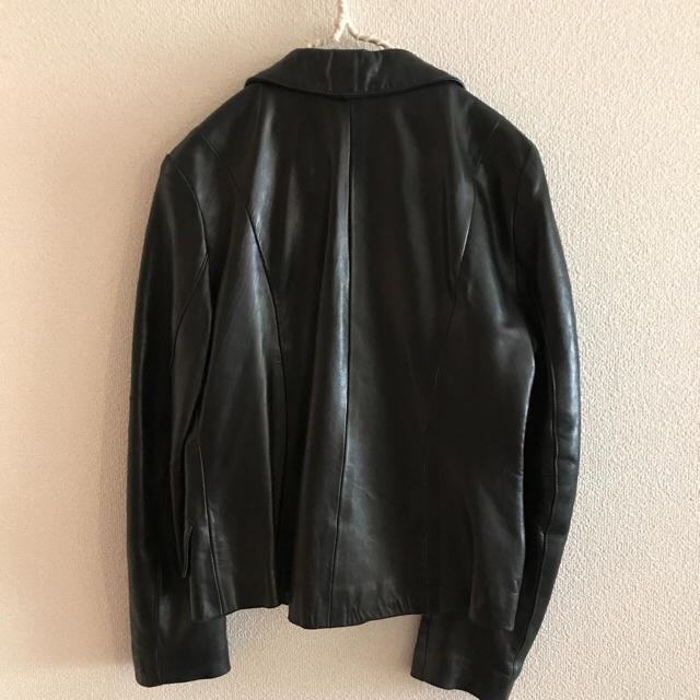 DEUXIEME CLASSE(ドゥーズィエムクラス)のレザージャケット 黒 本革 レディースのジャケット/アウター(テーラードジャケット)の商品写真