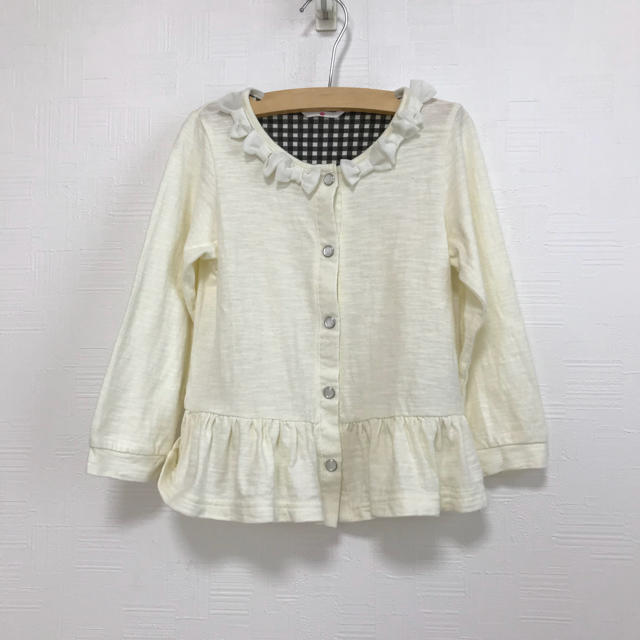 裾フリル♡カーディガン キッズ/ベビー/マタニティのキッズ服女の子用(90cm~)(カーディガン)の商品写真