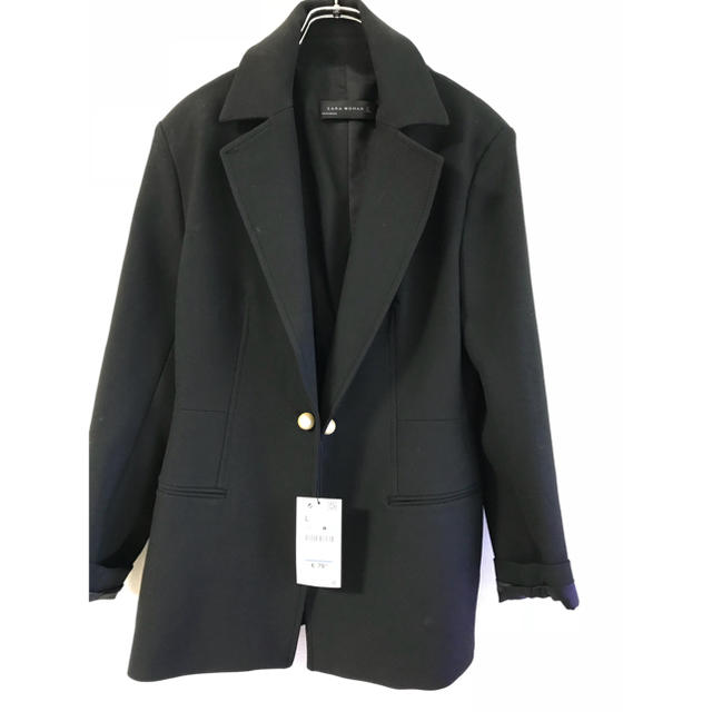 ZARA(ザラ)のザラ ブラックジャケット レディースのジャケット/アウター(テーラードジャケット)の商品写真
