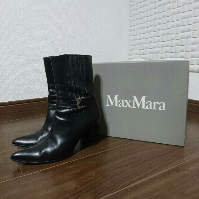 【Max Mara】マックスマーラ ショートブーツ ブラック 黒