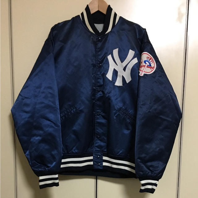 80's NY YANKEES 袖革スタジャン USA製 Felco  美品