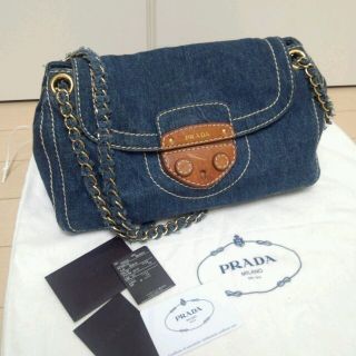 特価国産 PRADA デニム チェーン バッグ JUMmN-m34283116265 www