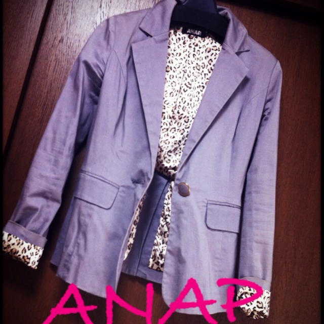 ANAP(アナップ)のアナップ♡豹×グレー♡ジャケット レディースのジャケット/アウター(テーラードジャケット)の商品写真