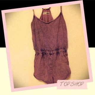 トップショップ(TOPSHOP)のデニムロンパース(オールインワン)