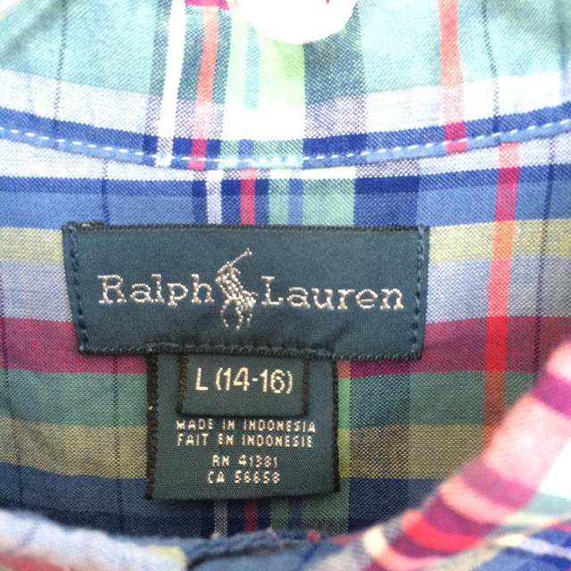 Ralph Lauren(ラルフローレン)のラルフローレン 男の子 半袖チェックシャツ  Lサイズ キッズ/ベビー/マタニティのキッズ服男の子用(90cm~)(その他)の商品写真