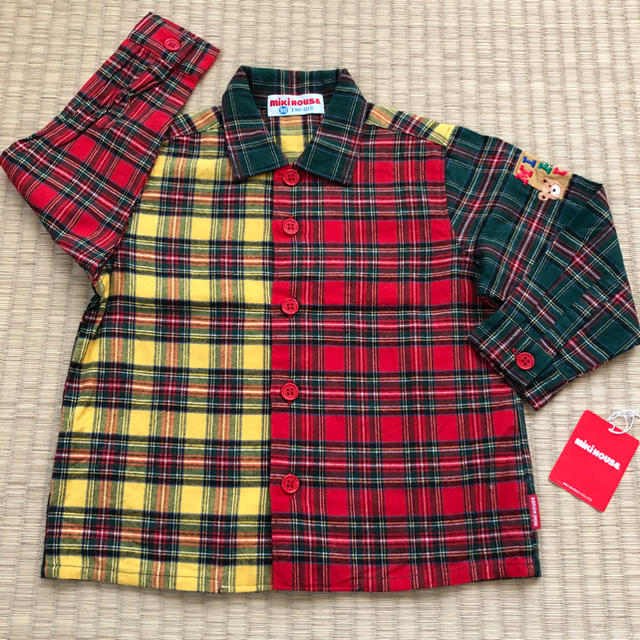 mikihouse(ミキハウス)のミキハウス ネルシャツ 90 キッズ/ベビー/マタニティのキッズ服男の子用(90cm~)(ブラウス)の商品写真