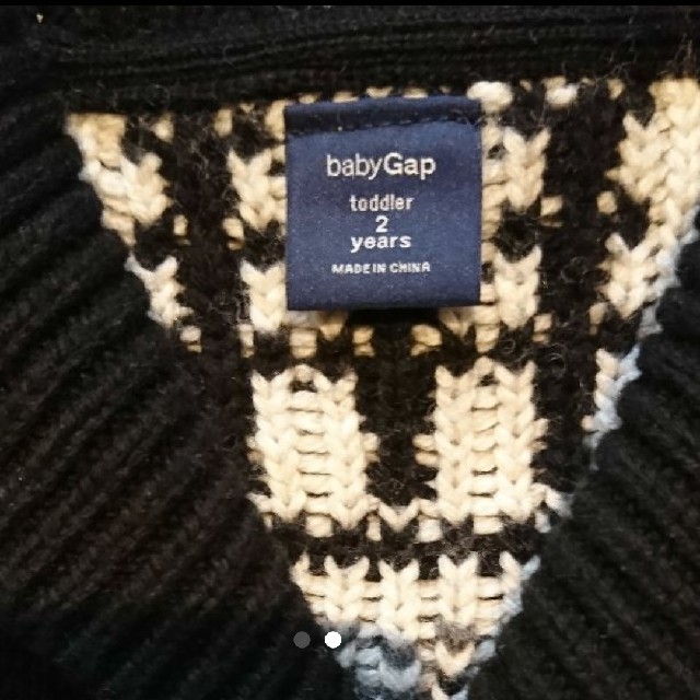 babyGAP(ベビーギャップ)の美品☆baby Gapベビーギャップ☆カウチンニット キッズ/ベビー/マタニティのキッズ服男の子用(90cm~)(ニット)の商品写真