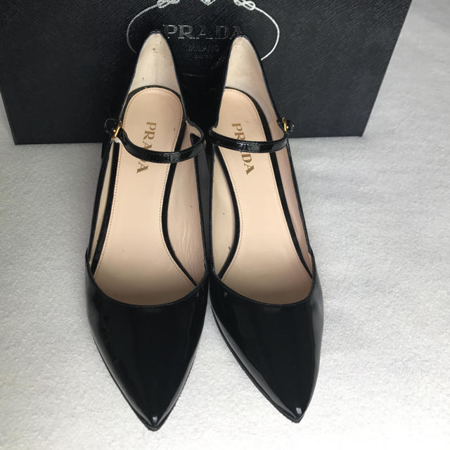 美品 プラダ PRADA ハイヒール パンプス ブラック 38