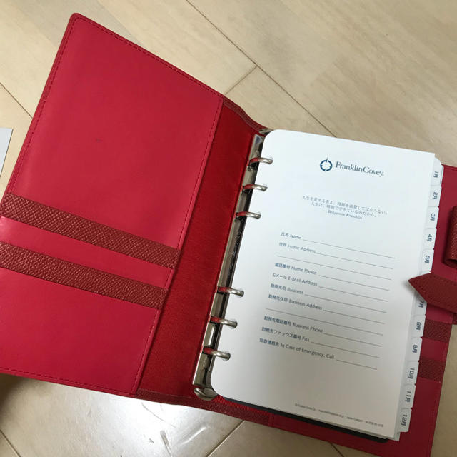 Franklin Planner(フランクリンプランナー)のほぼ新品！フランクリンプランナー手帳カバー インテリア/住まい/日用品の文房具(カレンダー/スケジュール)の商品写真