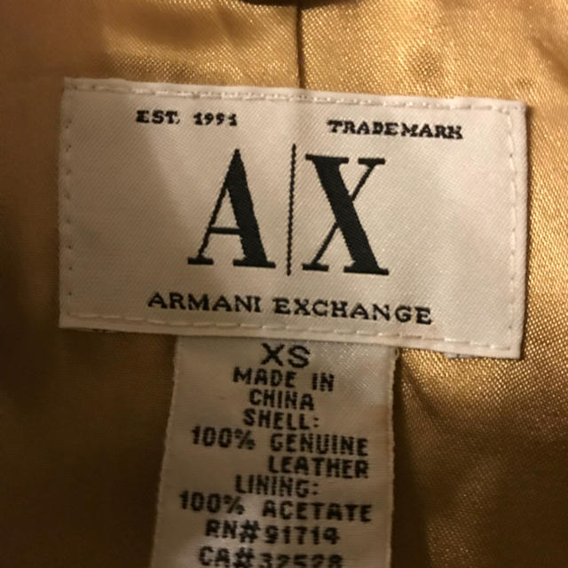 ARMANI EXCHANGE(アルマーニエクスチェンジ)のアルマーニエクスチェンジのレザーブルゾン レディースのジャケット/アウター(ブルゾン)の商品写真