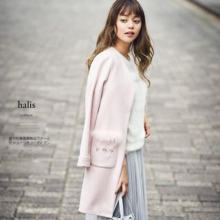 トッコ(tocco)のtocco closet♡ファービジュー付きコーディガン(ノーカラージャケット)