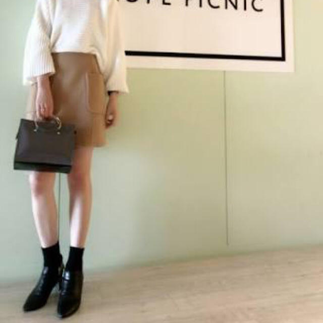 Rope' Picnic(ロペピクニック)のフェイクウール 台形スカート レディースのスカート(ミニスカート)の商品写真