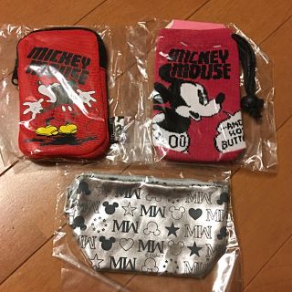 ディズニー(Disney)の更にお値下げ、新品 ディズニー ミッキー ケース3点セット(キャラクターグッズ)