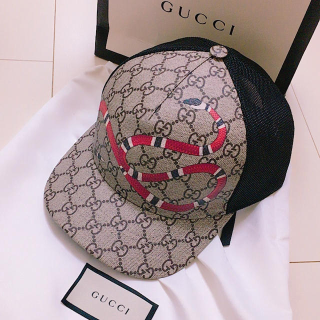 GUCCI キャップ スネイクプリント L 【有名人芸能人】 メンズ | bca.edu.gr