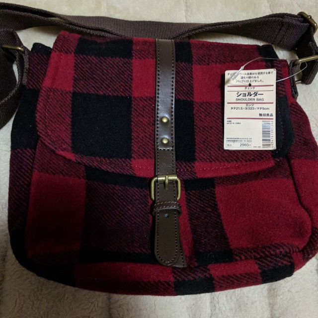MUJI (無印良品)(ムジルシリョウヒン)の無印良品チェックショルダー レディースのバッグ(ショルダーバッグ)の商品写真