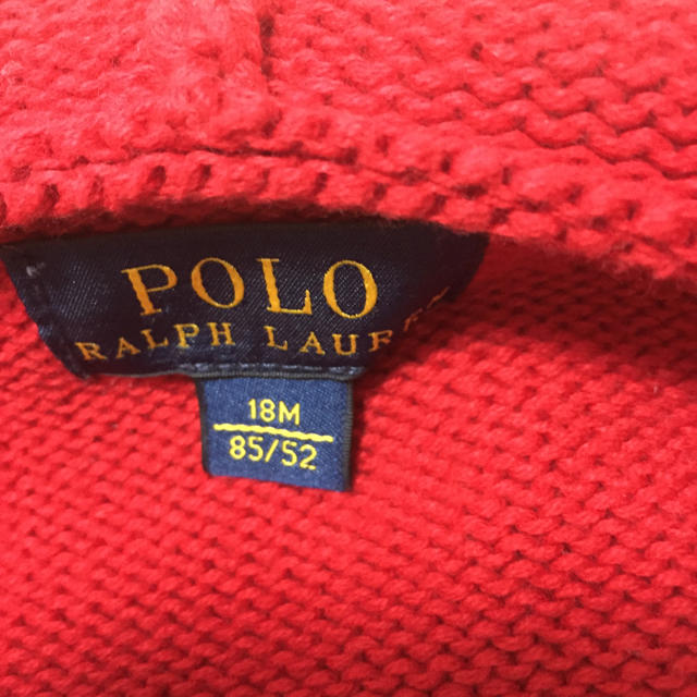 POLO RALPH LAUREN(ポロラルフローレン)のラルフローレン パーカー 1.5M 85サイズ キッズ/ベビー/マタニティのベビー服(~85cm)(ニット/セーター)の商品写真