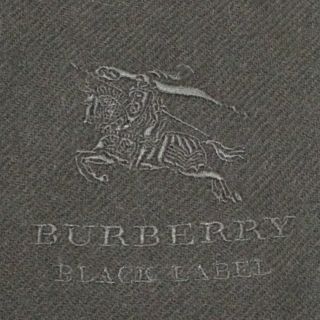 バーバリーブラックレーベル(BURBERRY BLACK LABEL)の特大黒 バーバリーブラックレーベル ウール 大判ストール マフラー(ストール/パシュミナ)