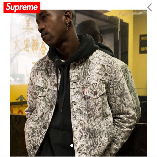supreme Levi's デニムジャケット パイソン スネーク リーバイス-