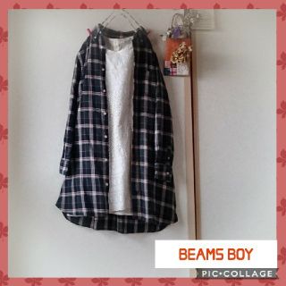 ビームスボーイ(BEAMS BOY)のBEAMS BOY★チェック柄シャツワンピース(ひざ丈ワンピース)