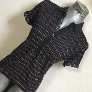 ニコルクラブフォーメン(NICOLE CLUB FOR MEN)のNICOLE CLUB 4色ボーダー デザインポロシャツ(ポロシャツ)