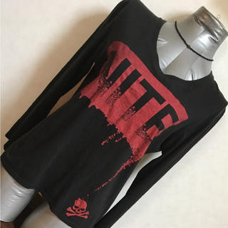 VICE FAIRY 黒×赤 プリントTee スター×スカル(Tシャツ/カットソー(七分/長袖))