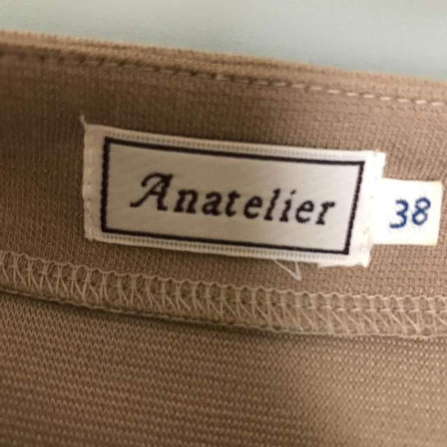 anatelier(アナトリエ)のanatelier ワンピース 38 ベージュ リボン  レディースのワンピース(ひざ丈ワンピース)の商品写真