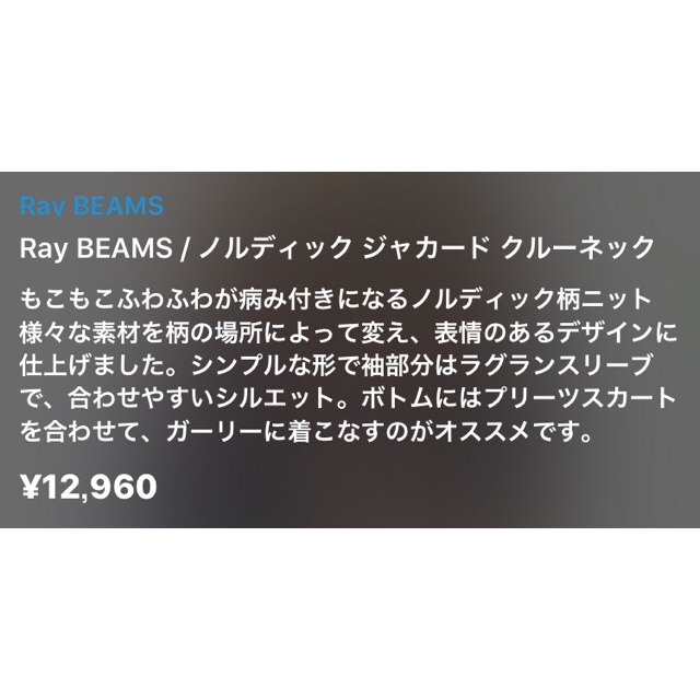 Ray BEAMS(レイビームス)のRay BEAMS ノルディック ジャカード クルーネック レディースのトップス(ニット/セーター)の商品写真