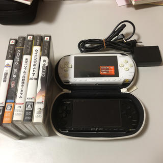 プレイステーションポータブル(PlayStation Portable)のpsp 本体 ソフト5本セット(携帯用ゲーム機本体)
