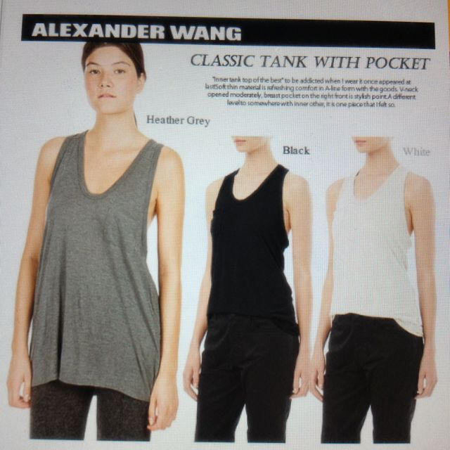 Alexander Wang(アレキサンダーワン)のアレキサンダーワン ポケット付きタンク レディースのトップス(Tシャツ(半袖/袖なし))の商品写真