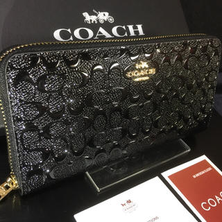 コーチ(COACH)の限定セール❣️新品コーチ長財布2017最新F54805パテントレザーシグネチャー(財布)