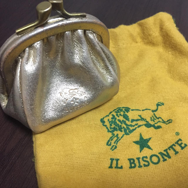 IL BISONTE(イルビゾンテ)のイルビゾンテ がま口 財布 ゴールド レディースのファッション小物(コインケース)の商品写真