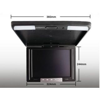 送料無料　首振り可能１２．１インチ高画質フリップダウンモニター(汎用パーツ)