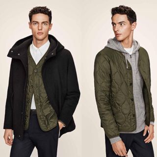 ユニクロ(UNIQLO)の新品 ユニクロ　メンズ　ウォームパデットミリタリージャケット　オリーブ 　L(ミリタリージャケット)