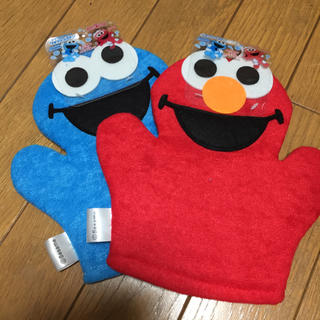 セサミストリート(SESAME STREET)のセサミストリート ウォッシュミトン エルモ クッキーモンスター(キャラクターグッズ)