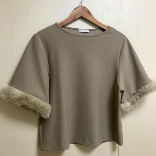 ザラ(ZARA)のザラ ファースリーブ プルオーバー(カットソー(半袖/袖なし))