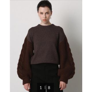 マウジー(moussy)の未使用 リムアーク rim.aik ニット ドッキングボリュームニット ブラウン(ニット/セーター)