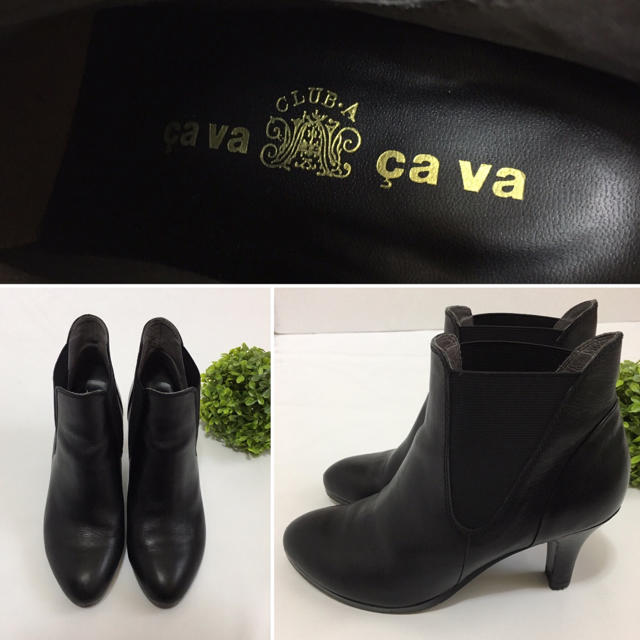 cavacava(サヴァサヴァ)のcava cava♡サヴァサヴァ♡サイドゴア ショートブーツ♡レザー♡ レディースの靴/シューズ(ブーツ)の商品写真