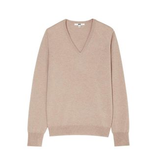 ユニクロ(UNIQLO)の新品＊UNIQLO＊ユニクロ カシミヤVネックセーター＊Pink ピンク＊XS(ニット/セーター)