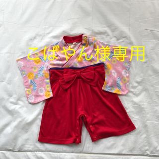 ベビー着物ロンパース 女の子 美品(ロンパース)